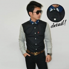 Kemeja Neck Bowtie Combination Terry