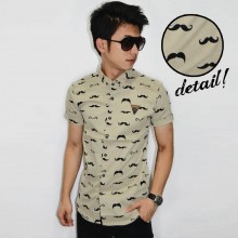 Kemeja Short Kind Of Mustache Cream