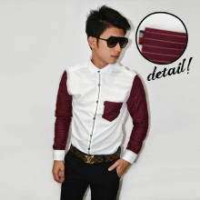 Kemeja Sleeve Stripe Combination
