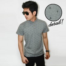 Polo Anchor Pattern Dark Grey