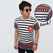 Stripe Crossbone Skull Tee