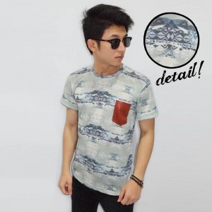 Abstract Dye Layer Tee