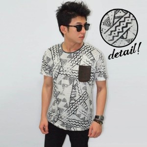 Abstract Zig Zag Pattern Tee
