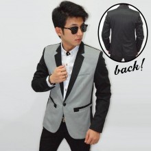 Blazer Tuxedo Silver Fashion