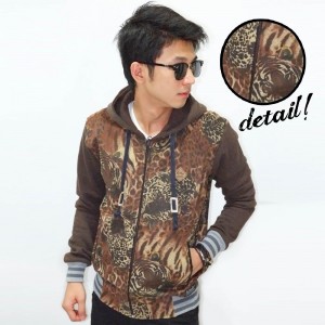 Jacket Leopard and Tiger Brown