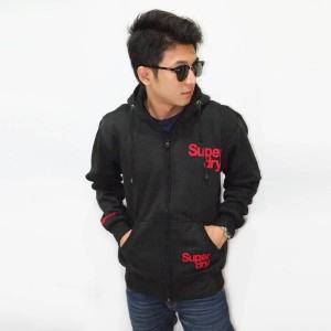Jacket Simple Flocking Black