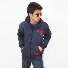 Jacket Simple Flocking Navy