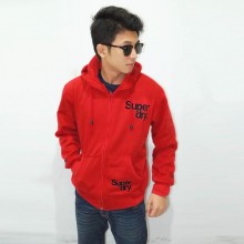 Jacket Simple Flocking Red