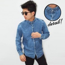 Kemeja Denim Shanghai Thin Faded