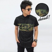 Kemeja Short Army Middle Block