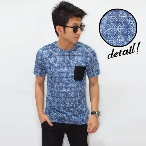 Blue Webbing Batik Fashion Tee