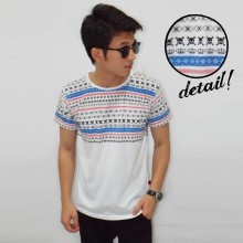 Half Skull Tribal White Tee