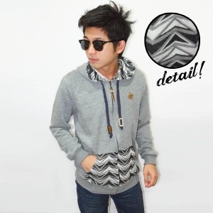 Jacket Simple Splash Monochrome