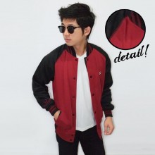 Jacket Varsity Baseball Maroon Black