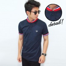Polo Neck Shanghai Three Line Navy - Limited