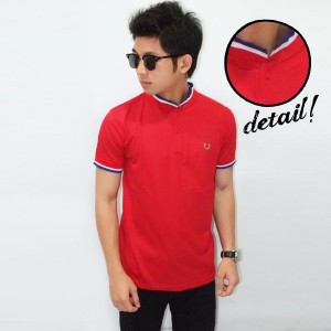 Polo Neck Shanghai Three Line Red - Limited