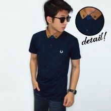 Polo Suede Neck Navy