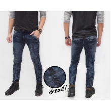 Jeans Ripped Marble Wash Kakkoii Dark Indigo