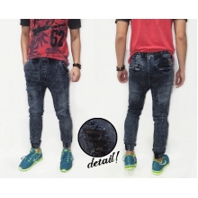 Joggers Pants Ripped Snow Black Kakkoii