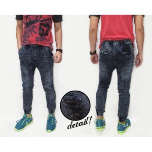 Joggers Pants Ripped Snow Black Kakkoii