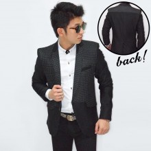 Mens Blazer Small Dotty Black
