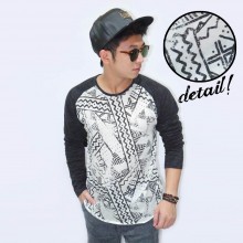 Raglan Abstract Zig Zag Pattern