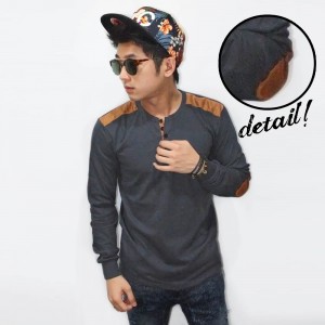 Shoulder Elbow Patch 5 Buttons Grey