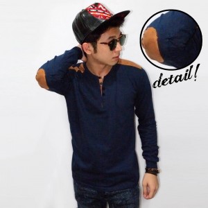 Shoulder Elbow Patch 5 Buttons Navy