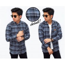 Kemeja Flannel Clark Tartan Grey