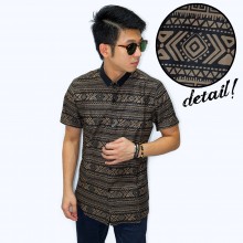 Kemeja Short Navajo Tribal Brown