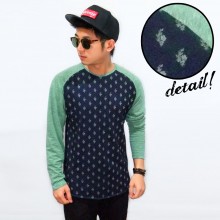 Raglan Body Floral Dots Pattern Tee