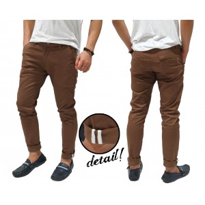 Celana Panjang Chino With Ribbon List Brown