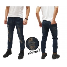 Jeans Ripped And Repair Kakkoii Dark Indigo