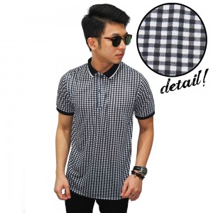 Polo Gingham Check Black and White