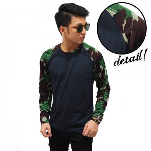 Raglan Sleeve Camouflage Army Dark Green