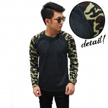 Raglan Sleeve Camouflage Army Soft Green