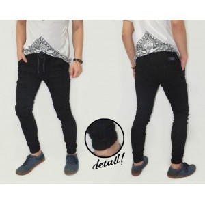 Joggers Pants Chino With Robe Black