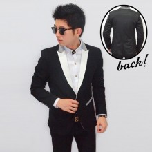 Blazer Fashion White Front Collar