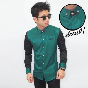 Kemeja Shanghai Pyramids Handkerchief Green