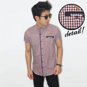 Kemeja Short Check With List