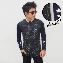 Kemeja Square Sleeve Star Knit