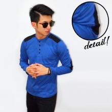 Shoulder Elbow Patch 4 Buttons Blue