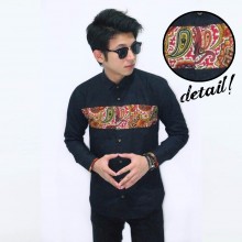 Kemeja Batik Middle Block Black
