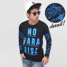 Long Sleeve Tee No Paradise Tribal Black