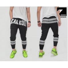 Sweatpants Double Webbing Stripe Kakkoii Black