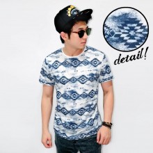 Webbing Tribal Faded Print Tee