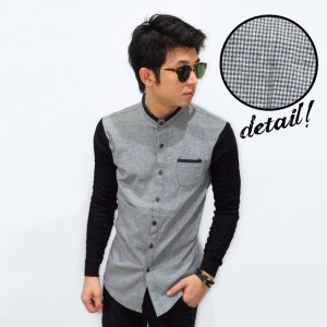 Kemeja Shanghai Little Houndstooth Pattern
