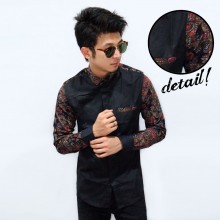 Kemeja Sleeve Motif Dark Batik