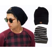 Korean Kupluk 2 In 1 Stright Line Black
