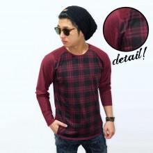 Raglan Body Tartan Square Maroon